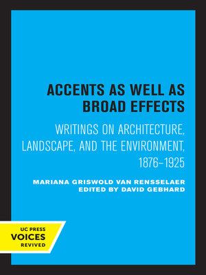 cover image of Accents as Well as Broad Effects